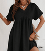 Robe Mini en Dentelle à Col V Élégante