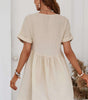 Robe Mini en Dentelle à Col V Élégante