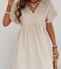 Robe Mini en Dentelle à Col V Élégante