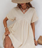 Robe Mini en Dentelle à Col V Élégante