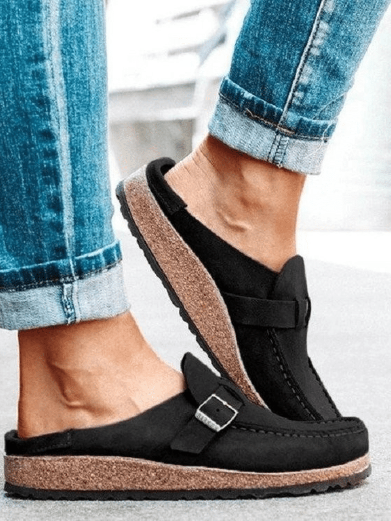 Clogs en Suède à Boucle pour Femmes - Emilia Lane