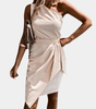 Robe Cocktail Épaule Unique pour Femmes