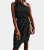 Robe Cocktail Épaule Unique pour Femmes