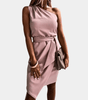 Robe Cocktail Épaule Unique pour Femmes