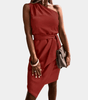 Robe Cocktail Épaule Unique pour Femmes