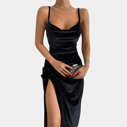 Robe Cocktail Fendue pour Femmes
