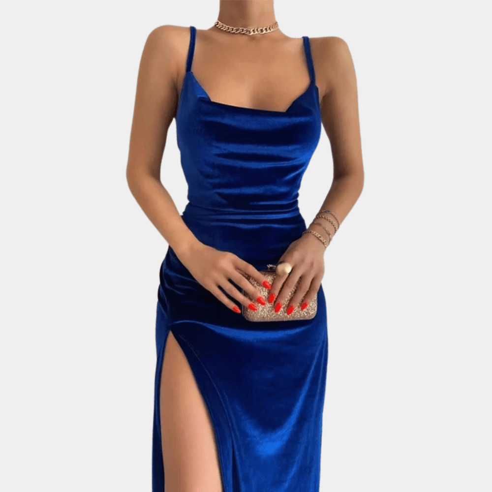Robe Cocktail Fendue Élégante pour Femmes