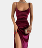 Robe Cocktail Fendue Élégante pour Femmes