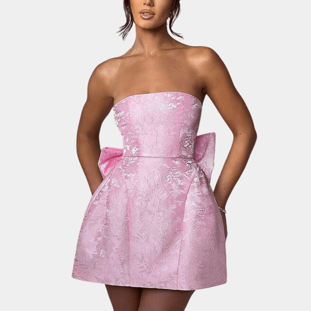 Robe de Cocktail Sans Bretelles pour Femmes