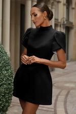 Robe Courte Élégante avec Nœud pour Femmes