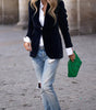 Blazer Féminin Élégant Boutons Dorés pour Femmes