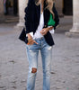 Blazer Féminin Élégant Boutons Dorés pour Femmes