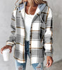 Elegant Checked Hooded Jacket for Women