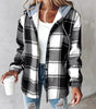 Elegant Checked Hooded Jacket for Women