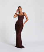 Robe Longue à Bretelles Larges et Détail Corset pour Femme | Idéale pour les Sorties