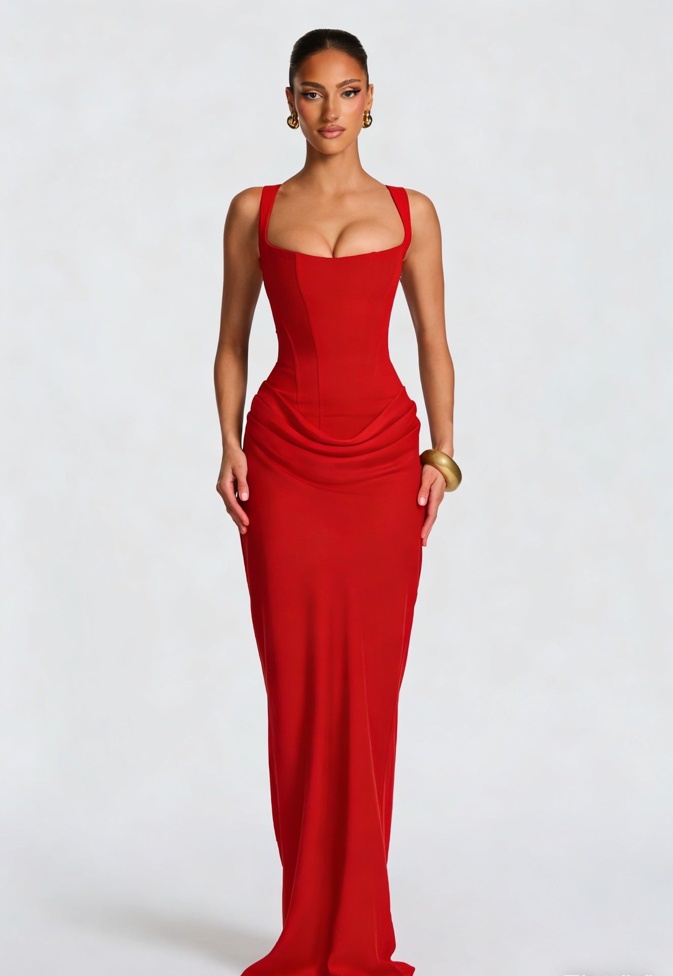 Robe Longue à Bretelles Larges et Détail Corset pour Femme | Idéale pour les Sorties