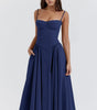 Robe Midi à Träger Ajustée et Plissée pour Femme | Idéale pour les Sorties