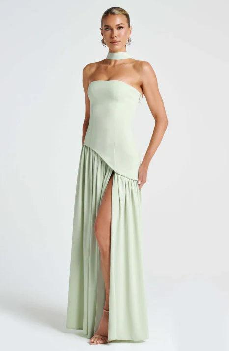 Robe Longue Asymétrique sans Bretelles pour Femme | Idéale pour les Sorties