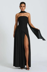 Robe Longue Asymétrique sans Bretelles pour Femme | Idéale pour les Sorties