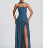 Robe Longue Asymétrique sans Bretelles pour Femme | Idéale pour les Sorties