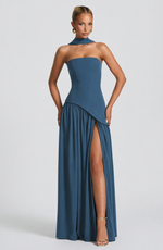 Robe Longue Asymétrique sans Bretelles pour Femme | Idéale pour les Sorties