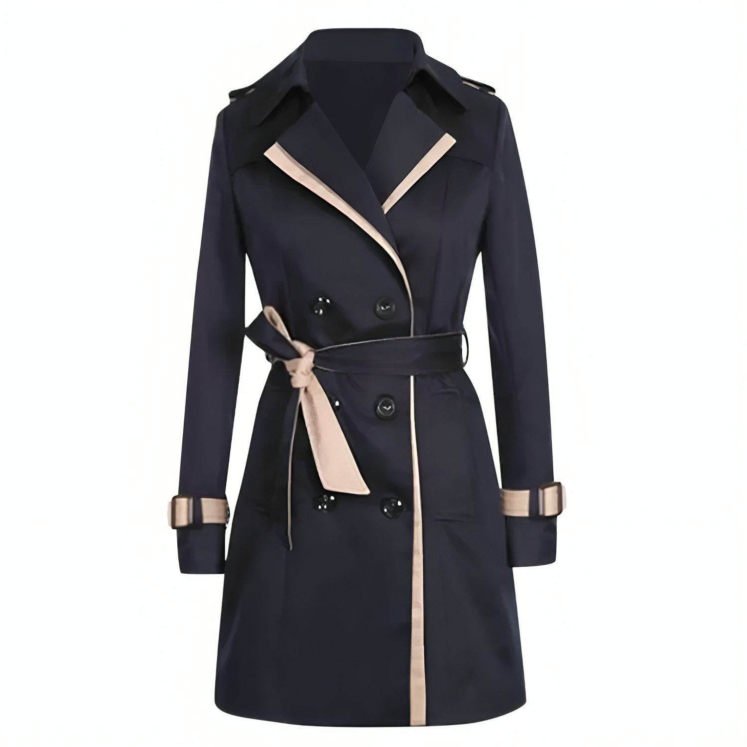 Trench Coat Élégant Double Boutonnage pour Femmes
