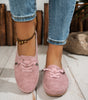 Mocassin Confort à Lacets Décoratifs en Similicuir pour Femme