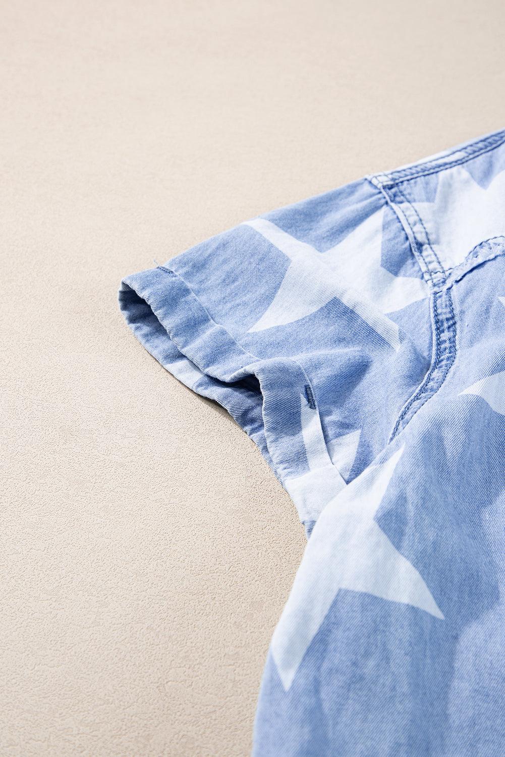 Robe en Denim Étoilée pour Femmes