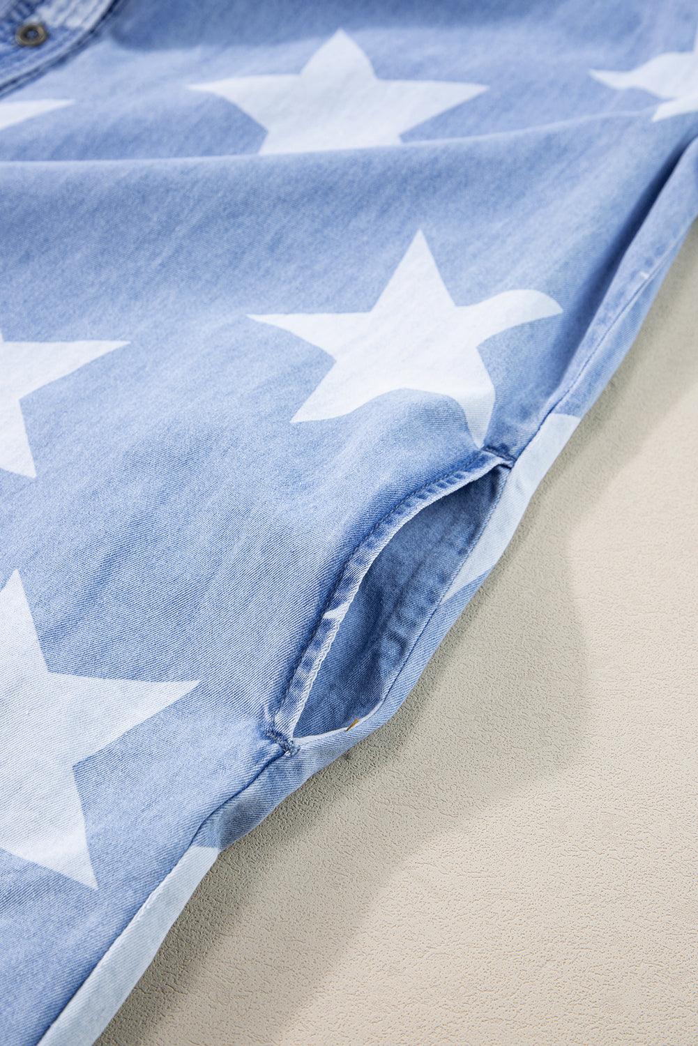 Robe en Denim Étoilée pour Femmes