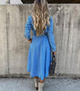 Robe en Denim Décolleté en V pour Femmes