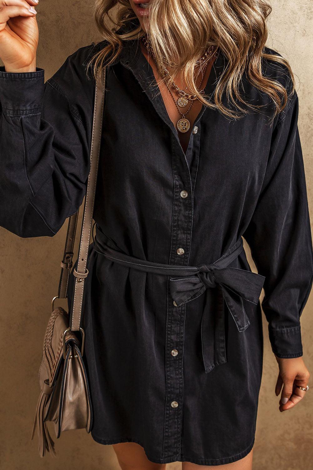 Robe Chemise en Denim pour Femmes