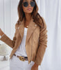 Veste Vintage en Faux Cuir pour Femmes