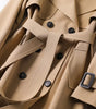 Trench Coat Long en Coton pour Femme