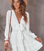 Robe Mini à Col V Profond pour Femmes