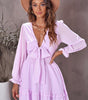 Robe Mini à Col V Profond pour Femmes