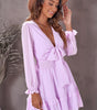 Robe Mini à Col V Profond pour Femmes