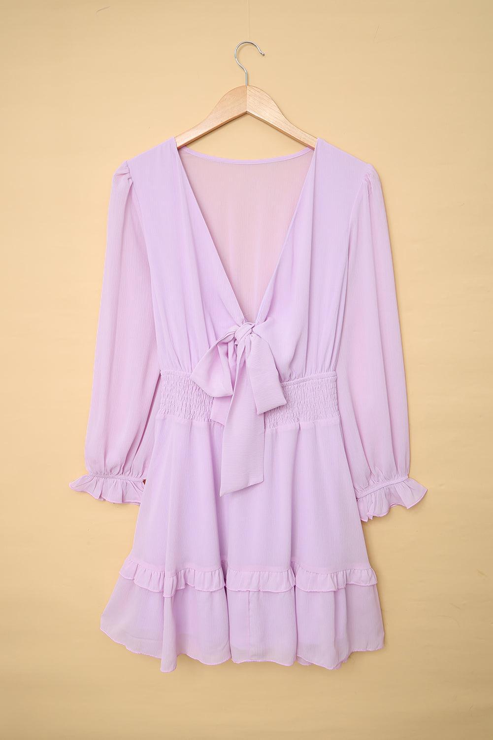 Robe Mini à Col V Profond pour Femmes