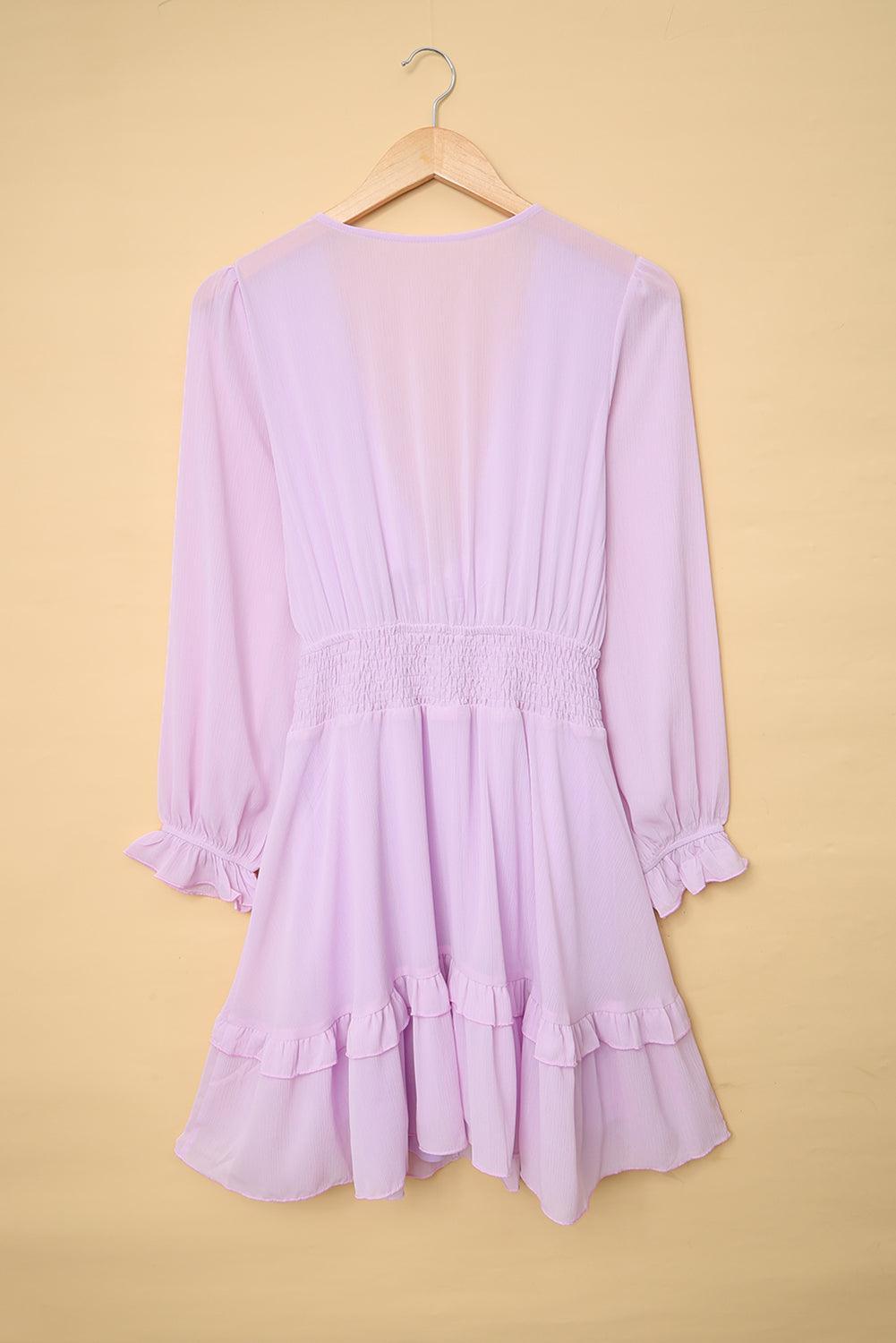 Robe Mini à Col V Profond pour Femmes