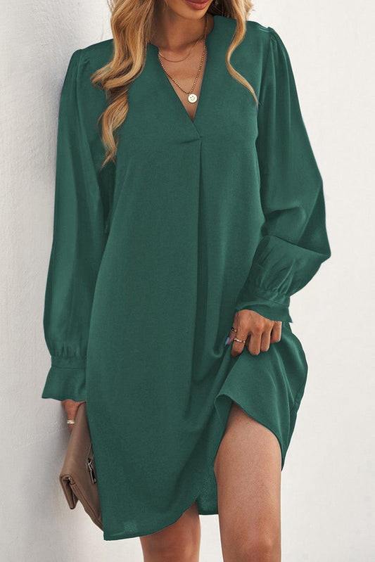 Robe Mini à Col V Profond pour Femmes