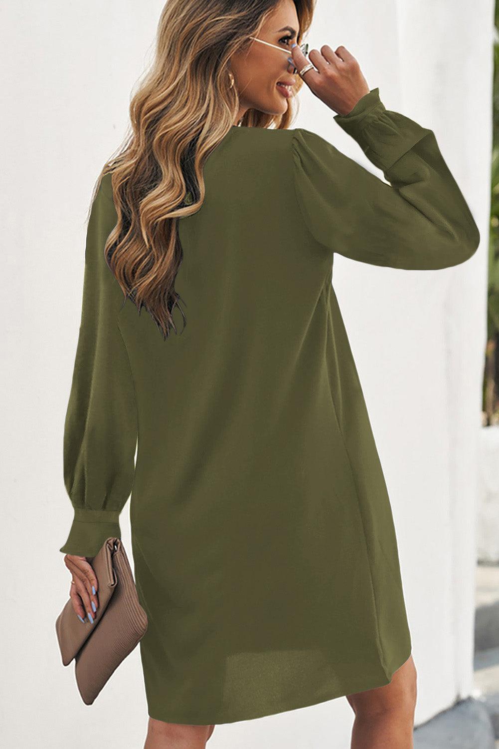 Robe Mini à Col V Profond pour Femmes