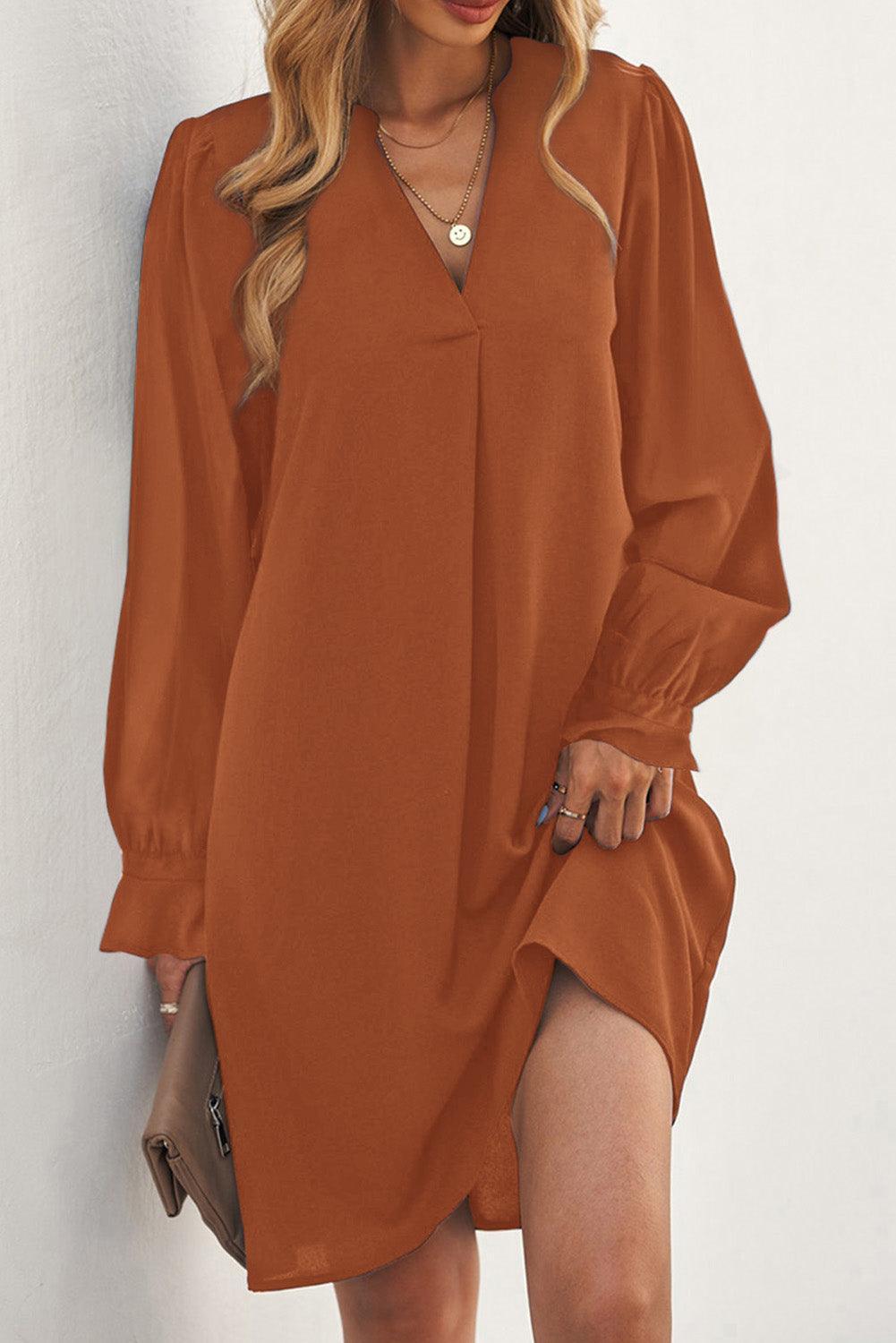 Robe Mini à Col V Profond pour Femmes