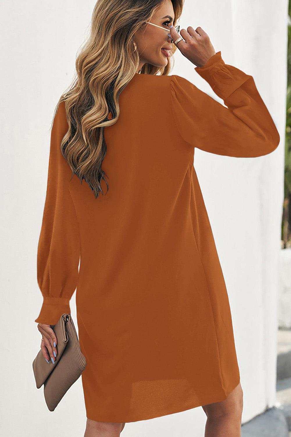 Robe Mini à Col V Profond pour Femmes