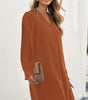Robe Mini à Col V Profond pour Femmes