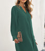 Robe Mini à Col V Profond pour Femmes