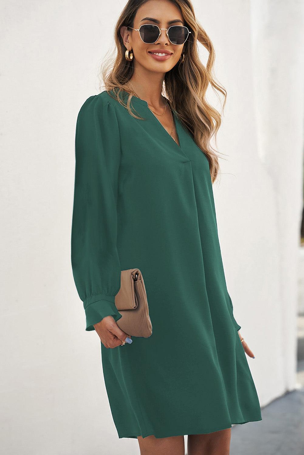 Robe Mini à Col V Profond pour Femmes
