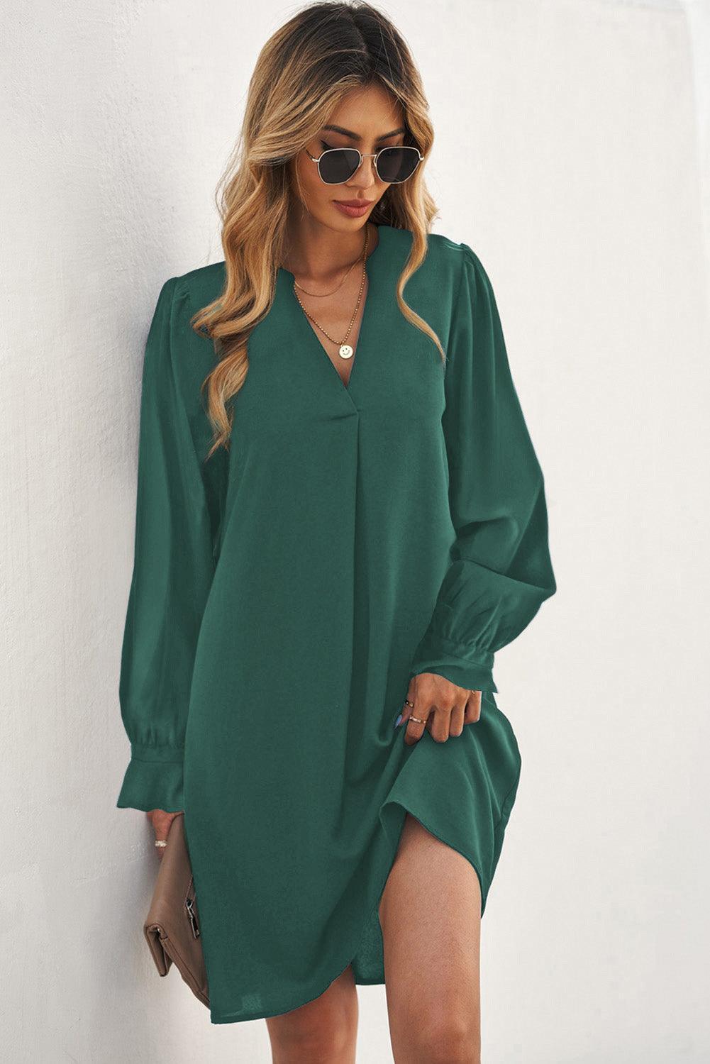 Robe Mini à Col V Profond pour Femmes