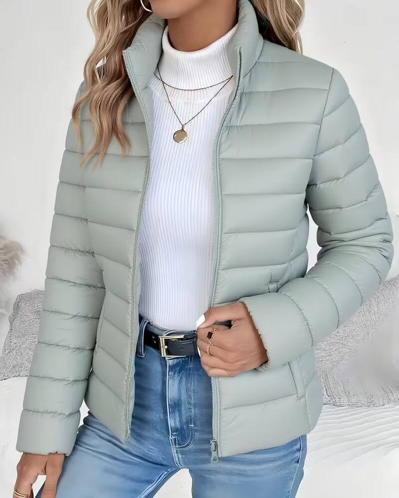 Doudoune Matelassée Col Montant pour Femme | Idéale pour l'Hiver - Emilia Lane
