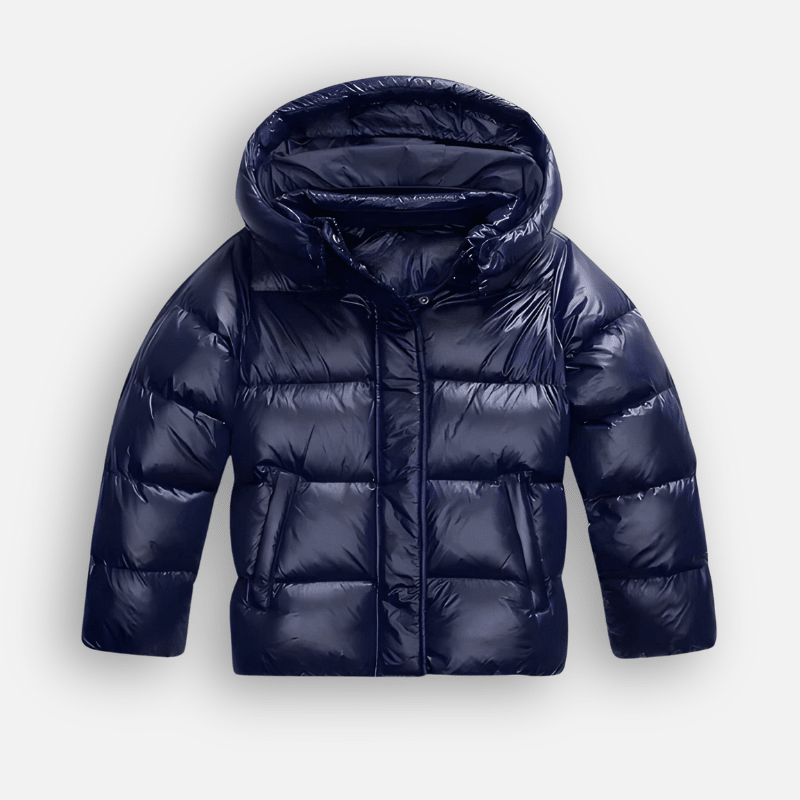 Doudoune Oversize Matelassée Brillante à Capuche pour Femme