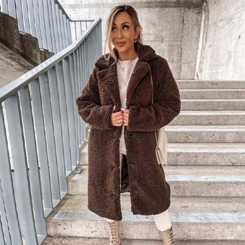 Manteau Teddy Doux pour Femmes