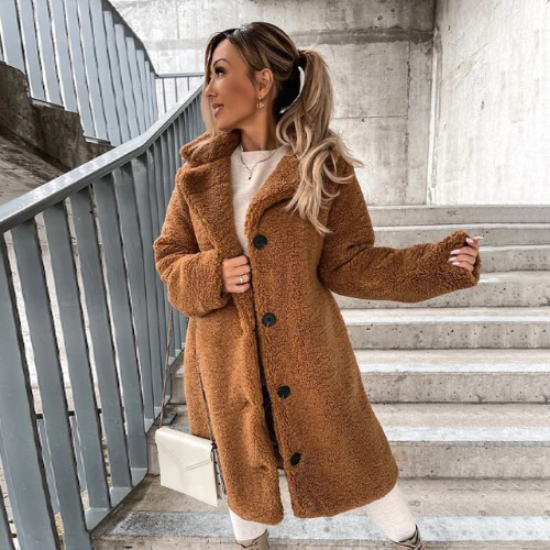Manteau Teddy Doux pour Femmes